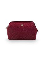 Pip Studio Pip Cosmetic Purse Extra Large Velvet Quiltey Days Red 30x20.7x13.8cm