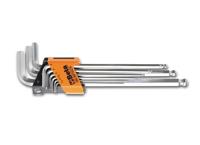 Beta 96LBP/SC99-delig set haakse stiftsleutels met kogelkop, extra-lang model - 000961354