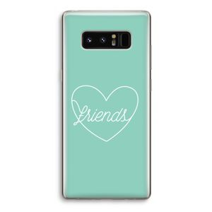 Friends heart pastel: Samsung Galaxy Note 8 Transparant Hoesje