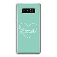 Friends heart pastel: Samsung Galaxy Note 8 Transparant Hoesje