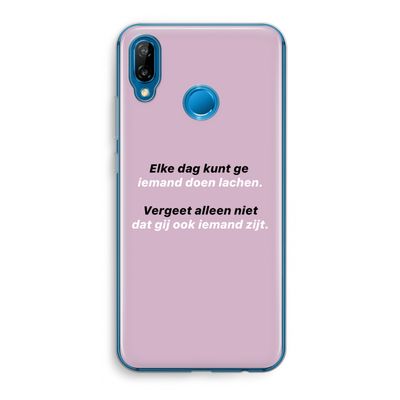 gij zijt ook iemand: Huawei P20 Lite Transparant Hoesje