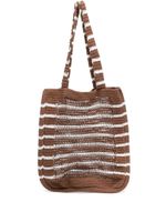 Faithfull the Brand sac cabas rayé en crochet - Marron