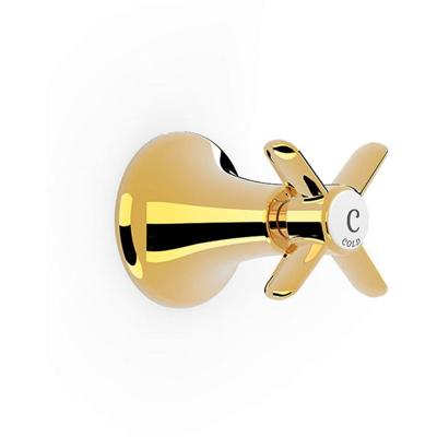 Tres Clasic stopkraan koud 1/2" bi x 1/2" bi 24k Goud glans
