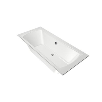 Xenz Robijn Duobad - 180x80x48 - afvoer Midden - acryl - wit 6987-01