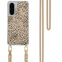 Samsung Galaxy A56 hoesje met beige koord - Spot on
