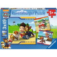 Paw Patrol: Helden met vacht puzzels, 3x 49 stukjes