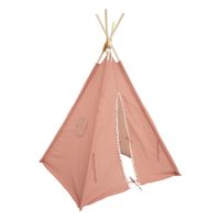 Atmosphera Tipi speeltent voor kinderen - 120 x 120 x 160 cm - zalm roze - wigwam   - - thumbnail