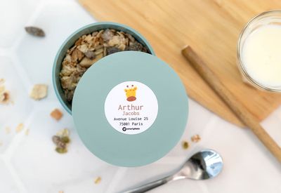 Naamstickers groot rond - set van 24