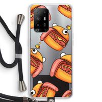 Hamburger: Oppo A95 5G Transparant Hoesje met koord