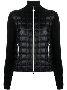 Moncler cardigan zippé à design matelassé - Noir