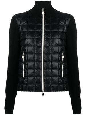 Moncler cardigan zippé à design matelassé - Noir