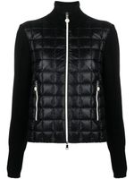 Moncler cardigan zippé à design matelassé - Noir