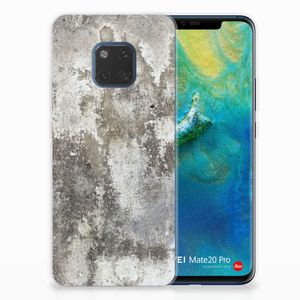 Huawei Mate 20 Pro TPU Siliconen Hoesje Beton Print