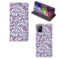 Samsung Galaxy M51 | Hoesje met Magneet | Feathers Color