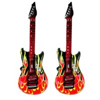Kr?ger Opblaasbaar gitaar - 2x - met vlammen - 100 cm - speelgoed gitaar Kr?ger Opblaasbaar gitaar - 2x - met vlammen - 100 cm - speelgoed gitaar