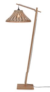 GOOD&MOJO Vloerlamp 'Tahiti' Bamboe, 150cm, kleur Naturel/Zwart