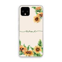 Zonnebloemen: Pixel 4 Transparant Hoesje