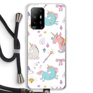 Fantasiewereld: Oppo A95 5G Transparant Hoesje met koord
