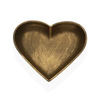 Decoratieve figuren Versa Gouden Hart 25 x 25 x 3,5 cm - thumbnail