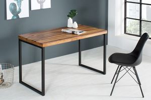 Elegant bureau ELEMENTS 118 cm metalen frame met Sheesham Stone-afwerking - 38606