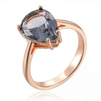 Cilla Jewels Damesring met Grijze Druppelvormige Zirkonia-20mm