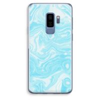 Waterverf blauw: Samsung Galaxy S9 Plus Transparant Hoesje
