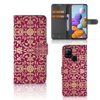 Wallet Case Samsung Galaxy A21s Barok Pink - thumbnail