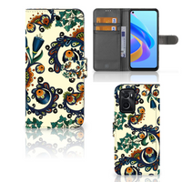 Wallet Case OPPO A76 | A96 Barok Flower - thumbnail