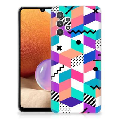 Samsung Galaxy A32 4G | A32 5G Enterprise Editie | TPU Hoesje | Blokken Kleurrijk