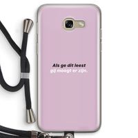 gij moogt er zijn: Samsung Galaxy A5 (2017) Transparant Hoesje met koord