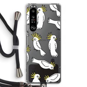 Papegaai: Sony Xperia 1 III Transparant Hoesje met koord