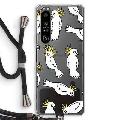 Papegaai: Sony Xperia 1 III Transparant Hoesje met koord