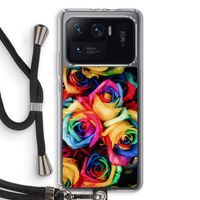 Neon bloemen: Xiaomi Mi 11 Ultra Transparant Hoesje met koord