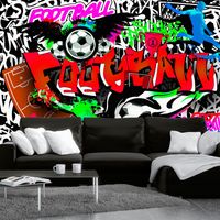 Fotobehang -Passie voor Voetbal , Football, premium print vliesbehang - thumbnail