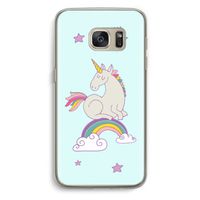 Regenboog eenhoorn: Samsung Galaxy S7 Transparant Hoesje