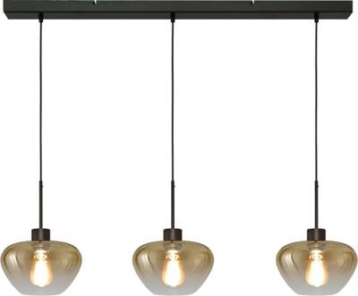 Masterlight 3-lichts hanglampGenua zwart met goud glas Ø 24cm - 2971-05-05-100-3-24