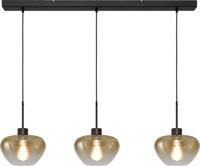 Masterlight 3-lichts hanglampGenua zwart met goud glas Ø 24cm - 2971-05-05-100-3-24