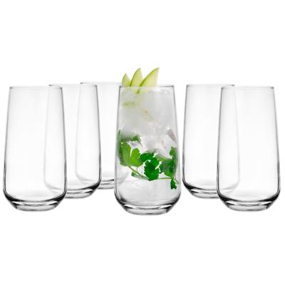 Longdrinkglazen - 6x - Tumblers - 480 ml - glas - water/sap/mix/drinkglazen