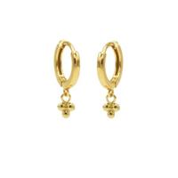 Karma Oorringen Hinged Hoops Triple Dots | Goud
