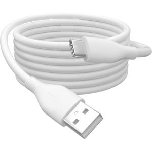 Digitus USB-kabel USB 2.0 USB-A stekker, USB-C stekker 100 cm Wit Flexibel, Zeer flexibel, Met USB, Silicone, Uitstekende verouderingseigenschappen, Flexibele