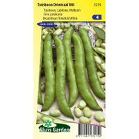 Tuinboon zaden Driemaal Wit 180 gram - thumbnail