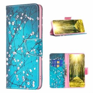 Wonder Series iPhone 14 Plus Portemonnee Hoesje - Witte Bloemen