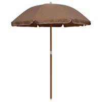 VidaXL Parasol met stalen paal 180 cm taupe - thumbnail