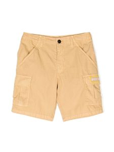 Palm Angels Kids short cargo en coton mélangé - Marron