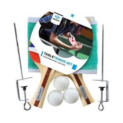 Engelhart Tafeltennis set - 2 batjes - 3 ballen - 1 net - pingpong speelgoed