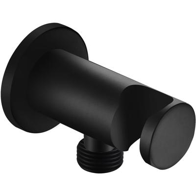Xellanz Nara - Wandaansluitbocht met Handdouchehouder - 1/2 Inch - Mat Zwart