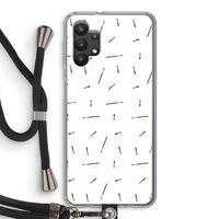 Hipster stripes: Samsung Galaxy A32 5G Transparant Hoesje met koord