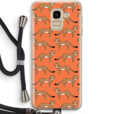 Cheetah: Samsung Galaxy J6 (2018) Transparant Hoesje met koord