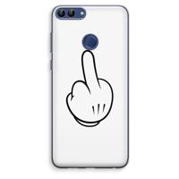 Middle finger white: Huawei P Smart (2018) Transparant Hoesje