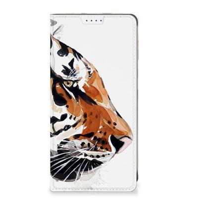 Bookcase Samsung Galaxy S24FE Watercolor Tiger
